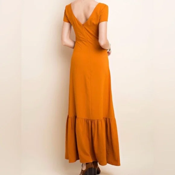 pumpkin spice maxi dress Size Medium - Picture 2 of 9